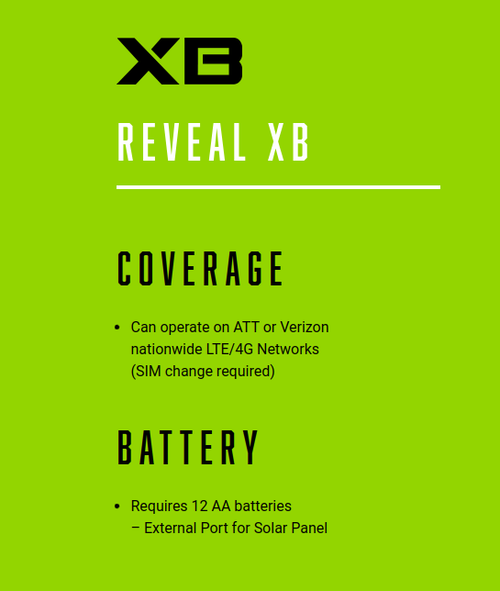 TACTACAM Reveal XB Cellular Game Camera - 24MP, Can operate on ATT or Verizon nationwide LTE/4G Networks TACTACAM Reveal XB Cellular Game Camera - 24MP, Can operate on ATT or Verizon nationwide LTE/4G Networks