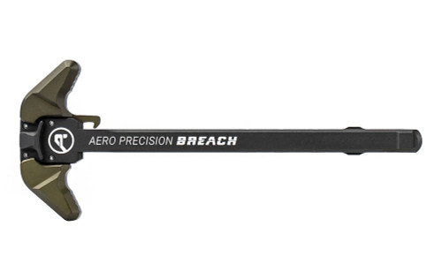 Aero Precision  AR15 BREACH Ambi Charging Handle w/ Large Lever - OD Green