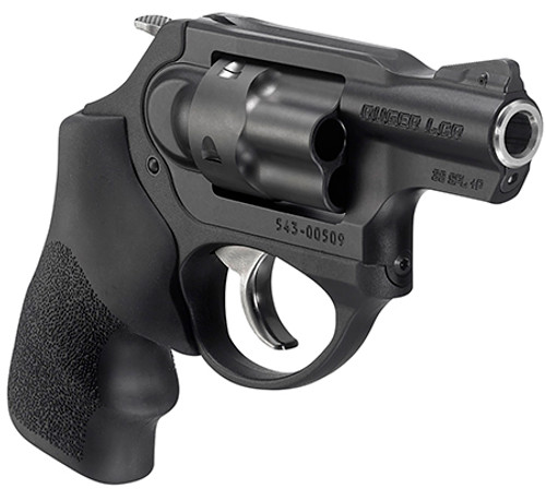 Ruger 5430 LCRx 38 Special +P Caliber with 1.87" Matte Black Finish Barrel, 5rd Capacity Black PVD Finish Cylinder, Matte Black Aluminum Frame & Finger Grooved Black Hogue Monogrip Grip