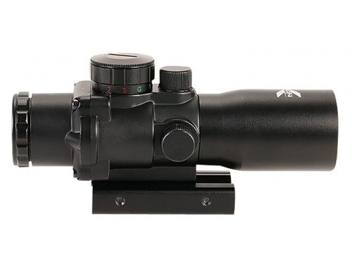 X-vision PSRD1  4x32mm Prismatic Sight - Black, Tri-Illuminated (Red/Green/Blue) Mil-Dot Reticle X-vision PSRD1  4x32mm Prismatic Sight - Black, Tri-Illuminated (Red/Green/Blue) Mil-Dot Reticle