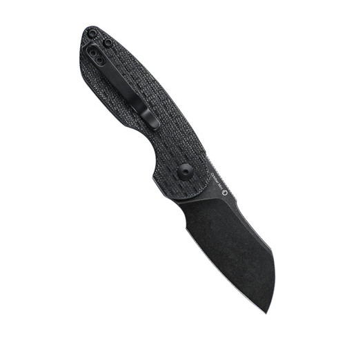 Kizer October Mini Liner Lock Knife - 2.54" 154CM Sheepsfoot Blade, Black Micarta Handles Kizer October Mini Liner Lock Knife - 2.54" 154CM Sheepsfoot Blade, Black Micarta Handles