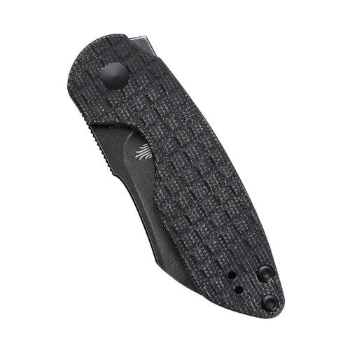 Kizer October Mini Liner Lock Knife - 2.54" 154CM Sheepsfoot Blade, Black Micarta Handles Kizer October Mini Liner Lock Knife - 2.54" 154CM Sheepsfoot Blade, Black Micarta Handles