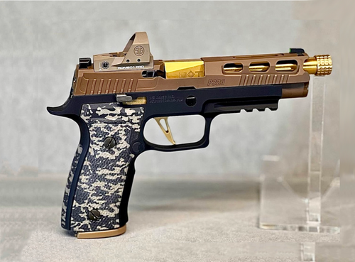 Backup Tactical Threaded Barrel for FULL-SIZE Sig P320 - Gold/FDE, 9mm Backup Tactical Threaded Barrel for FULL-SIZE Sig P320 - Gold/FDE, 9mm