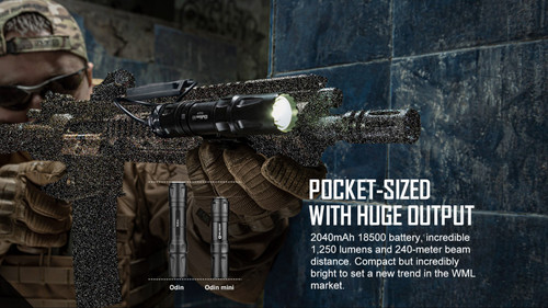 Olight Odin Mini Tactical Weapon Light - 1250 Lumens, Rechargeable, MLOK Mount Olight Odin Mini Tactical Weapon Light - 1250 Lumens, Rechargeable, MLOK Mount
