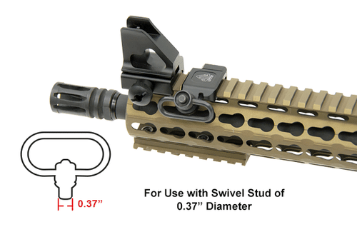 Leaper's Inc - UTG Low Profile Angled QD Sling Swivel Adaptor - For Picatinny Rails Leaper's Inc - UTG Low Profile Angled QD Sling Swivel Adaptor - For Picatinny Rails