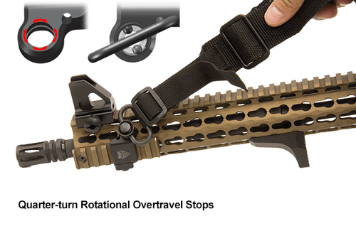 Leaper's Inc - UTG Low Profile Angled QD Sling Swivel Adaptor - For Picatinny Rails Leaper's Inc - UTG Low Profile Angled QD Sling Swivel Adaptor - For Picatinny Rails