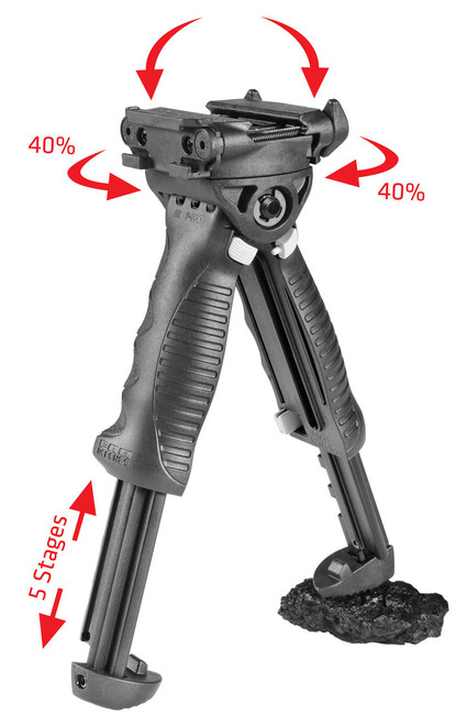 FAB Defense FX-TPODG2T T-Pod G2 Rotating Tactical Foregrip & Bipod Black Polymer Grip - 6061-T6 Aluminum, Tan FAB Defense FX-TPODG2T T-Pod G2 Rotating Tactical Foregrip & Bipod Black Polymer Grip - 6061-T6 Aluminum, Tan