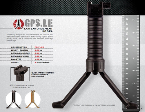 Grip Pod GPS.LE Law Enforcement Grip Pod - Fits Picatinny, Desert Tan
