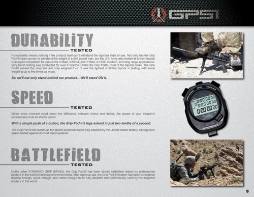 Grip Pod GPS.CL Law Enforcement Grip Pod - Cam Lever, Black