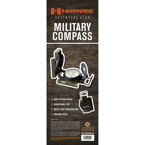 Humvee Adventure Gear Military Style Compass - OD Green Humvee Adventure Gear Military Style Compass - OD Green