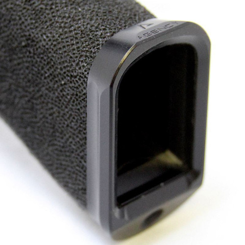 Agency Arms Aluminum EDC Magwell - For Glock 19 Gen4, No Back Strap, Black Finish Agency Arms Aluminum EDC Magwell - For Glock 19 Gen4, No Back Strap, Black Finish