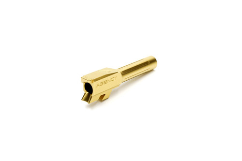 Agency Arms Mid Line Glock 43 Barrel -  9MM, Titanium Nitride Finish, Fluted, Fits Glock 43 Agency Arms Mid Line Glock 43 Barrel -  9MM, Titanium Nitride Finish, Fluted, Fits Glock 43