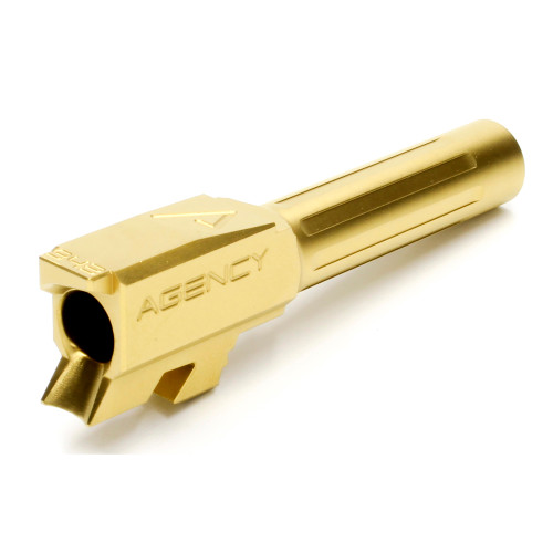 Agency Arms Mid Line Glock 43 Barrel -  9MM, Titanium Nitride Finish, Fluted, Fits Glock 43 Agency Arms Mid Line Glock 43 Barrel -  9MM, Titanium Nitride Finish, Fluted, Fits Glock 43