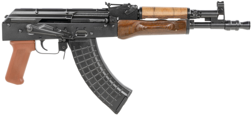 Pioneer Arms AK0031C Hellpup 7.62x39mm AK Pistol - 11.73" Barrel, 30+1 Black Rec/Barrel Brown Polymer Grip & Handgaurd