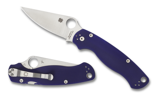 Spyderco Para Military 2 Dark Blue - 3.42" CPM S110V Blade, Dark Blue G10 Handle - C81GPDBL2