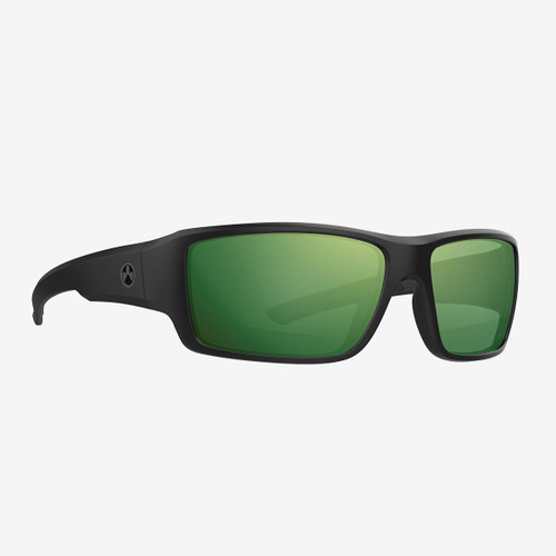 Magpul Ascent Eyewear - Black Frame, High Contrast Polarized Violet Lens, Green Mirror