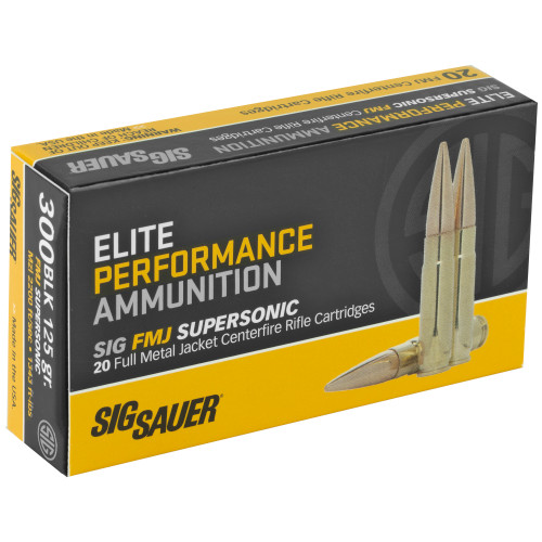 Sig Sauer Elite Performance 300 Blackout 125 Grain Full Metal Jacket - 20 Round Box Sig Sauer Elite Performance 300 Blackout 125 Grain Full Metal Jacket - 20 Round Box