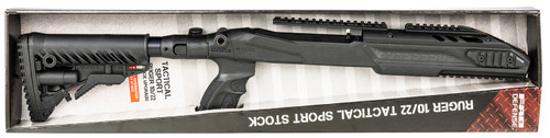 FAB Defense FXM4PR1022B M4 Buttstock Collapsible Left Side Folding Matte Black Synthetic for Ruger 10/22