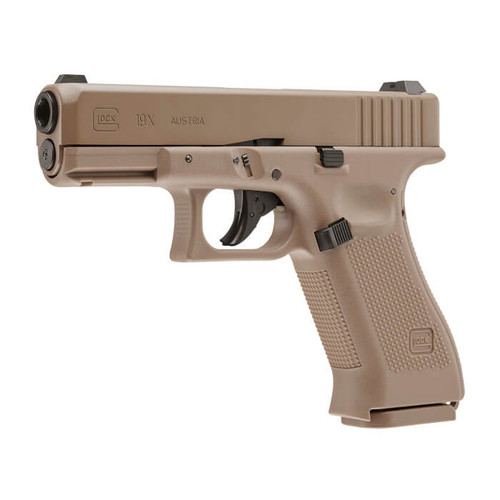 Umarex Glock G19X Blowback Action Air Pistol - .177 BB, Coyote Tan Color, 18Rd Umarex Glock G19X Blowback Action Air Pistol - .177 BB, Coyote Tan Color, 18Rd