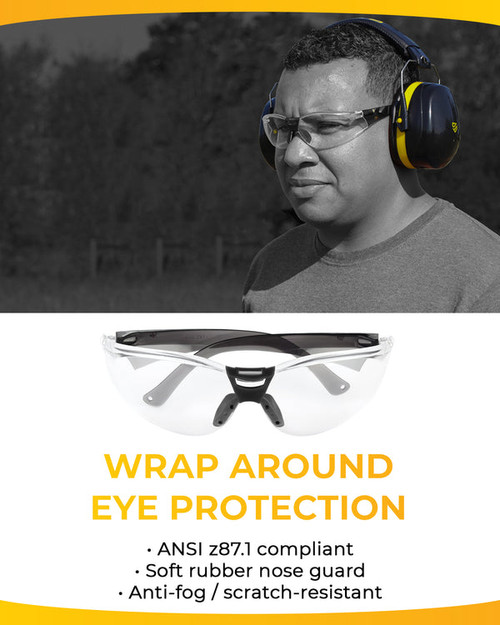 TRADESMART Essentials Kit - Shooting Earmuffs and Anti Fog Scratch Resistant Safety Glasses Kit TRADESMART Essentials Kit - Shooting Earmuffs and Anti Fog Scratch Resistant Safety Glasses Kit