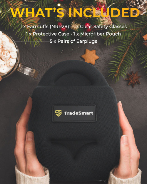 TRADESMART Shooting Pro Kit - Ear-Protection Earmuffs, Glasses, Earplugs, Protective Case TRADESMART Shooting Pro Kit - Ear-Protection Earmuffs, Glasses, Earplugs, Protective Case
