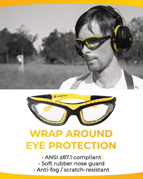 TRADESMART Shooting Premiun Kit - Shooting Range Earmuffs and 2X High Impact Safety Glasses with Case TRADESMART Shooting Premiun Kit - Shooting Range Earmuffs and 2X High Impact Safety Glasses with Case