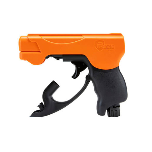 Umarex P2P HDP50 Compact CO2 Pepper Ball Pistol - 50 Caliber, 345 Feet Per Second, Black/Orange, 4Rd Umarex P2P HDP50 Compact CO2 Pepper Ball Pistol - 50 Caliber, 345 Feet Per Second, Black/Orange, 4Rd
