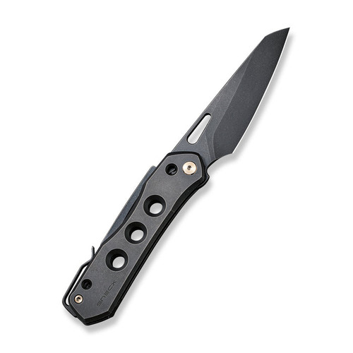 We Knife Company Vision R Superlock Folding Knife - 3.54" CPM-20CV Black Stonewashed Reverse Tanto Blade, Black Titanium Handles - WE21031-2 We Knife Company Vision R Superlock Folding Knife - 3.54" CPM-20CV Black Stonewashed Reverse Tanto Blade, Black Titanium Handles - WE21031-2