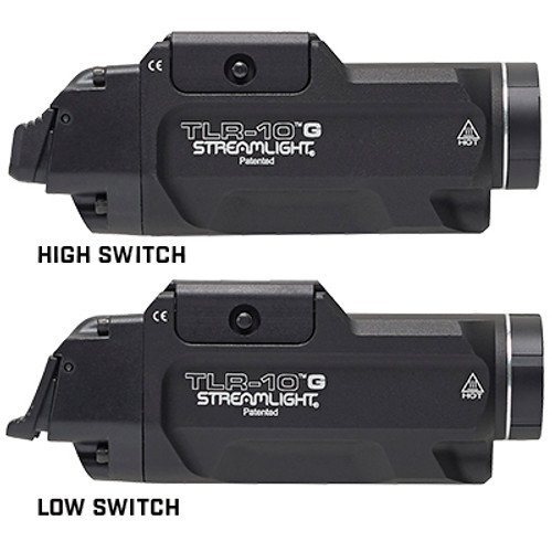 Streamlight TLR-10 G Flex Weaponlight - 1000 Lumen White LED with Green Laser, Anodized Finish, Black Streamlight TLR-10 G Flex Weaponlight - 1000 Lumen White LED with Green Laser, Anodized Finish, Black