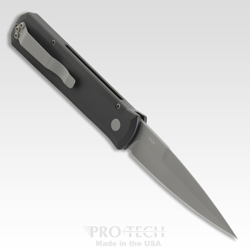 ProTech 920 Godfather AUTO Folding Knife - 4" 154CM Bead Blasted Plain Blade, Black Aluminum Handles ProTech 920 Godfather AUTO Folding Knife - 4" 154CM Bead Blasted Plain Blade, Black Aluminum Handles