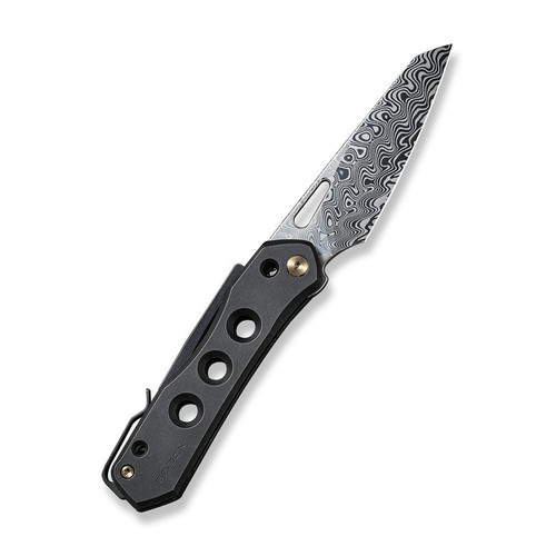 We Knife Company Vision R Superlock Folding Knife - 3.54" Hakkapella Damasteel Reverse Tanto Blade, Black Titanium Handles - WE21031-DS1 We Knife Company Vision R Superlock Folding Knife - 3.54" Hakkapella Damasteel Reverse Tanto Blade, Black Titanium Handles - WE21031-DS1