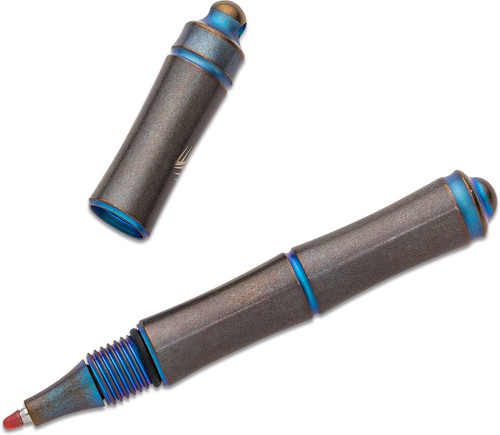 We Knife Co TP-04A Syrinx Screw Cap Pen - Blue Titanium