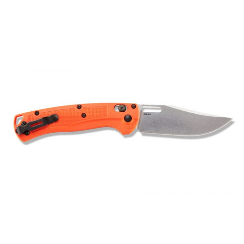 Benchmade Hunt Taggedout AXIS Folding Knife 3.5" CPM-154 Stonewashed Clip Point Blade, Orange Grivory Handles - 15535 Benchmade Hunt Taggedout AXIS Folding Knife 3.5" CPM-154 Stonewashed Clip Point Blade, Orange Grivory Handles - 15535
