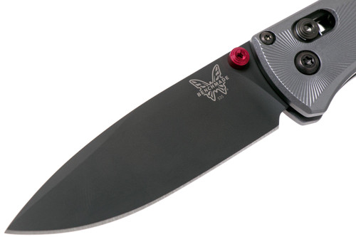 Benchmade Bugout AXIS Folding Knife - 3.24" M390 Black Cerakote Plain Blade, Machined Aluminum Handles - 535BK-4