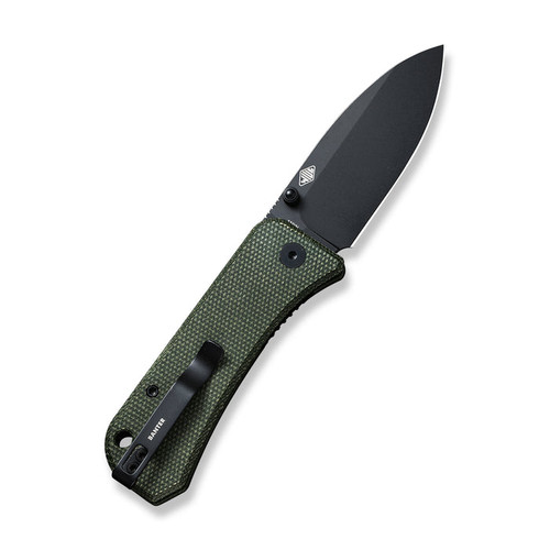 We Knife Co Ben Petersen Banter Folding Knife - 2.9" S35VN Black Stonewashed Spear Point Blade, Green Micarta Handles - 2004J We Knife Co Ben Petersen Banter Folding Knife - 2.9" S35VN Black Stonewashed Spear Point Blade, Green Micarta Handles - 2004J