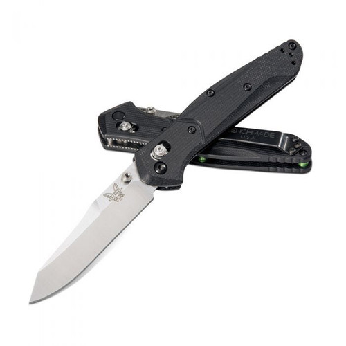 Benchmade 940-2 Osborne Folding Knife - 3.4" S30V Plain Blade, Black G10 Handles