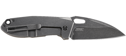 CRKT Heron Folding Knife - 2.93" Black Stonewashed Modified Wharncliffe, G10 and Carbon Fiber Handle with Stainless Steel Lock - 2440 CRKT Heron Folding Knife - 2.93" Black Stonewashed Modified Wharncliffe, G10 and Carbon Fiber Handle with Stainless Steel Lock - 2440