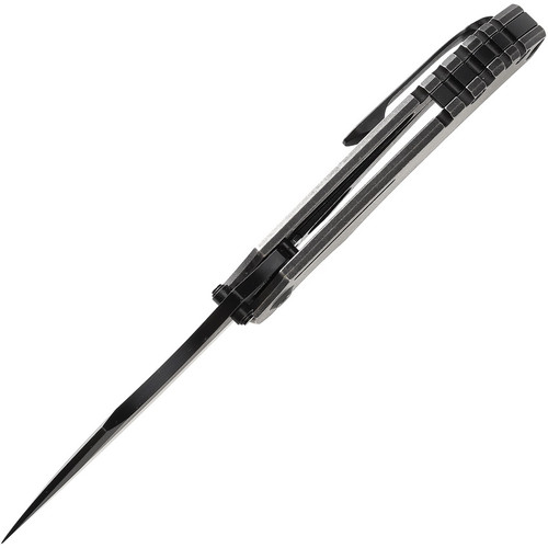 Kansept Knives Pelican EDC Folding Knife - 3" CPM-S35VN Blackwash Drop Point Blade, Black Titanium Handles - K1018A4 Kansept Knives Pelican EDC Folding Knife - 3" CPM-S35VN Blackwash Drop Point Blade, Black Titanium Handles - K1018A4