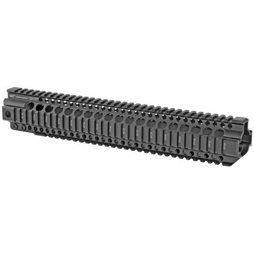 Midwest Industries Combat Rail T-Series Free Float Quad Rail Handguard - 14" Length, Includes Barrel Nut and Wrench, Fits AR-15, Black Anodized Finish Midwest Industries Combat Rail T-Series Free Float Quad Rail Handguard - 14" Length, Includes Barrel Nut and Wrench, Fits AR-15, Black Anodized Finish