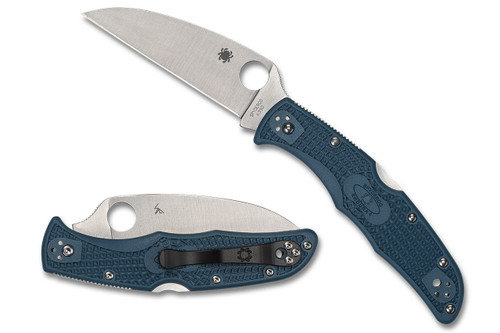 Spyderco Endura 4 Lightweight Wharncliffe Folding Knife - 3.8" K390 Satin Plain Blade, Blue FRN Handles - C10FPWK390 Spyderco Endura 4 Lightweight Wharncliffe Folding Knife - 3.8" K390 Satin Plain Blade, Blue FRN Handles - C10FPWK390