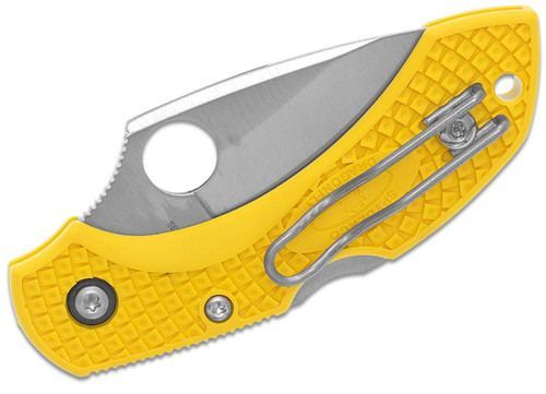 Spyderco Dragonfly 2 Salt Folding Knife - 2.25" H1 Satin Serrated Blade, Yellow FRN Handles - C28SYL2 Spyderco Dragonfly 2 Salt Folding Knife - 2.25" H1 Satin Serrated Blade, Yellow FRN Handles - C28SYL2