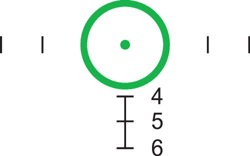 Illuminated Green SR2 (MOA) Reticle Illuminated Green SR2 (MOA) Reticle
