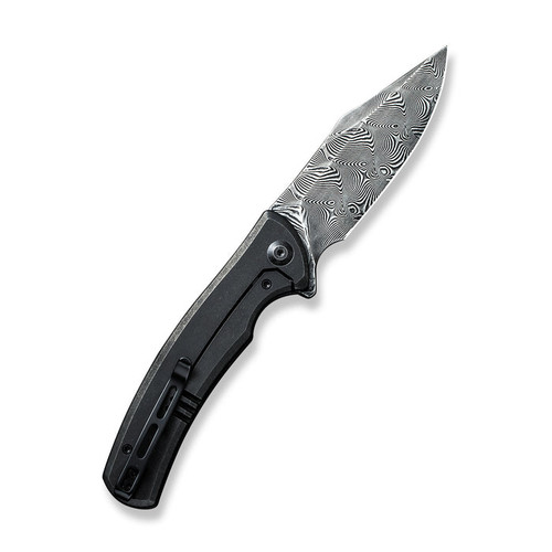 CIVIVI Knives Sinisys Flipper Knife - 3.7" Damascus Clip Point Blade, Twill Carbon Fiber/G10 and Stainless Steel Handles - C20039-DS1 CIVIVI Knives Sinisys Flipper Knife - 3.7" Damascus Clip Point Blade, Twill Carbon Fiber/G10 and Stainless Steel Handles - C20039-DS1