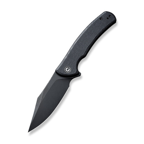 CIVIVI Knives Sinisys Flipper Knife - 3.7" 14C28N Black Stonewashed Clip Point Blade, Black G10 and Stainless Steel Handles - C20039-1 CIVIVI Knives Sinisys Flipper Knife - 3.7" 14C28N Black Stonewashed Clip Point Blade, Black G10 and Stainless Steel Handles - C20039-1