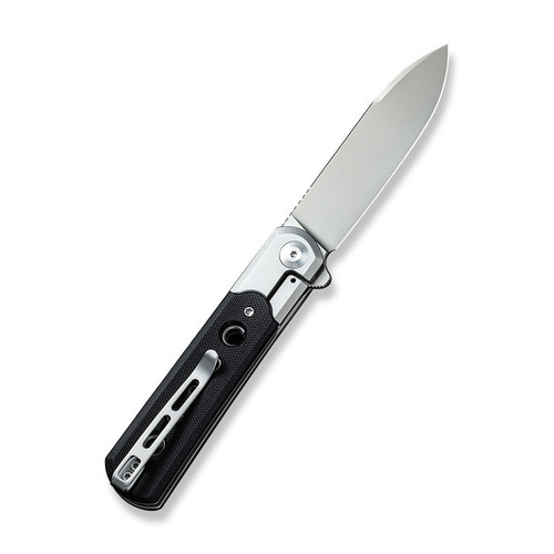 CIVIVI Knives Banneret Flipper Knife - 3.48" Nitro-V Bead Blasted Blade, Bolstered Stainless Steel Handles with Black G10 Scales - C20040D-2 CIVIVI Knives Banneret Flipper Knife - 3.48" Nitro-V Bead Blasted Blade, Bolstered Stainless Steel Handles with Black G10 Scales - C20040D-2