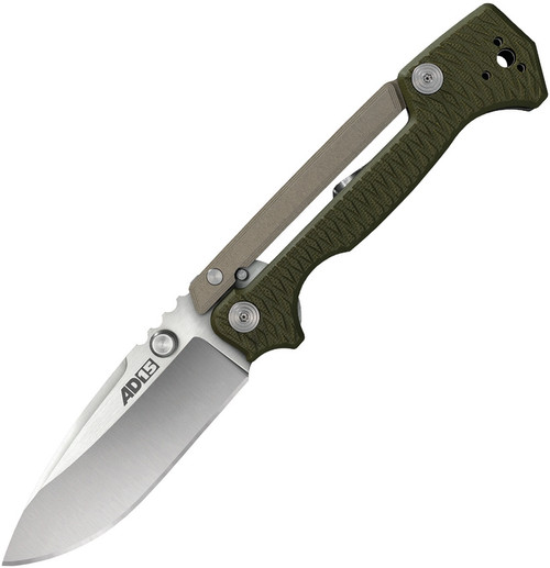 Cold Steel 58SQ Demko AD-15 Scorpion Lock Folding Knife - 3.68" S35VN Drop Point Blade, OD Green G10 Handles