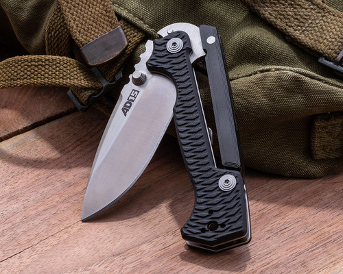 Cold Steel 58SQB Demko AD-15 Scorpion Lock Folding Knife - 3.68" S35VN Drop Point Blade, Black G10 Handles Cold Steel 58SQB Demko AD-15 Scorpion Lock Folding Knife - 3.68" S35VN Drop Point Blade, Black G10 Handles