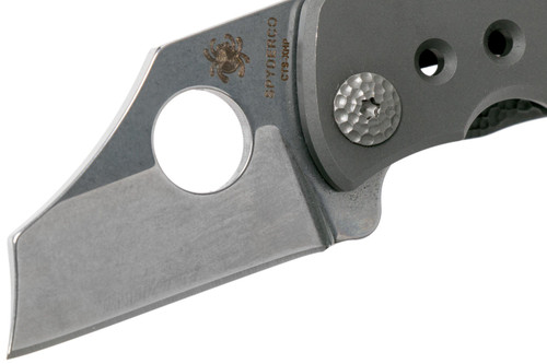 Spyderco McBee Folding Knife - 1.52" CTS-XHP Wharncliffe Plain Blade, Milled Titanium Handles - C236TIP Spyderco McBee Folding Knife - 1.52" CTS-XHP Wharncliffe Plain Blade, Milled Titanium Handles - C236TIP