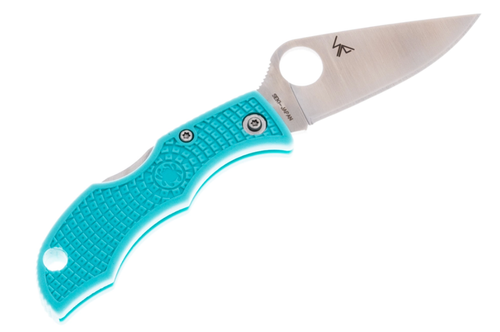 Spyderco Limited Edition Ladybug 3 Knife - 1.94" S30V Satin Plain Blade, Teal FRN Handles - LTLP3 Spyderco Limited Edition Ladybug 3 Knife - 1.94" S30V Satin Plain Blade, Teal FRN Handles - LTLP3
