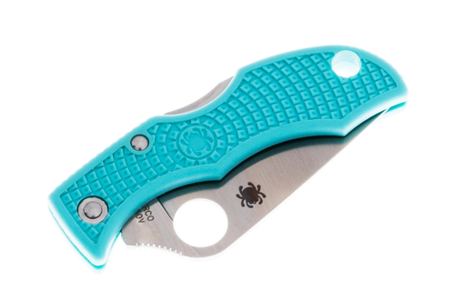 Spyderco Limited Edition Ladybug 3 Knife - 1.94" S30V Satin Plain Blade, Teal FRN Handles - LTLP3 Spyderco Limited Edition Ladybug 3 Knife - 1.94" S30V Satin Plain Blade, Teal FRN Handles - LTLP3